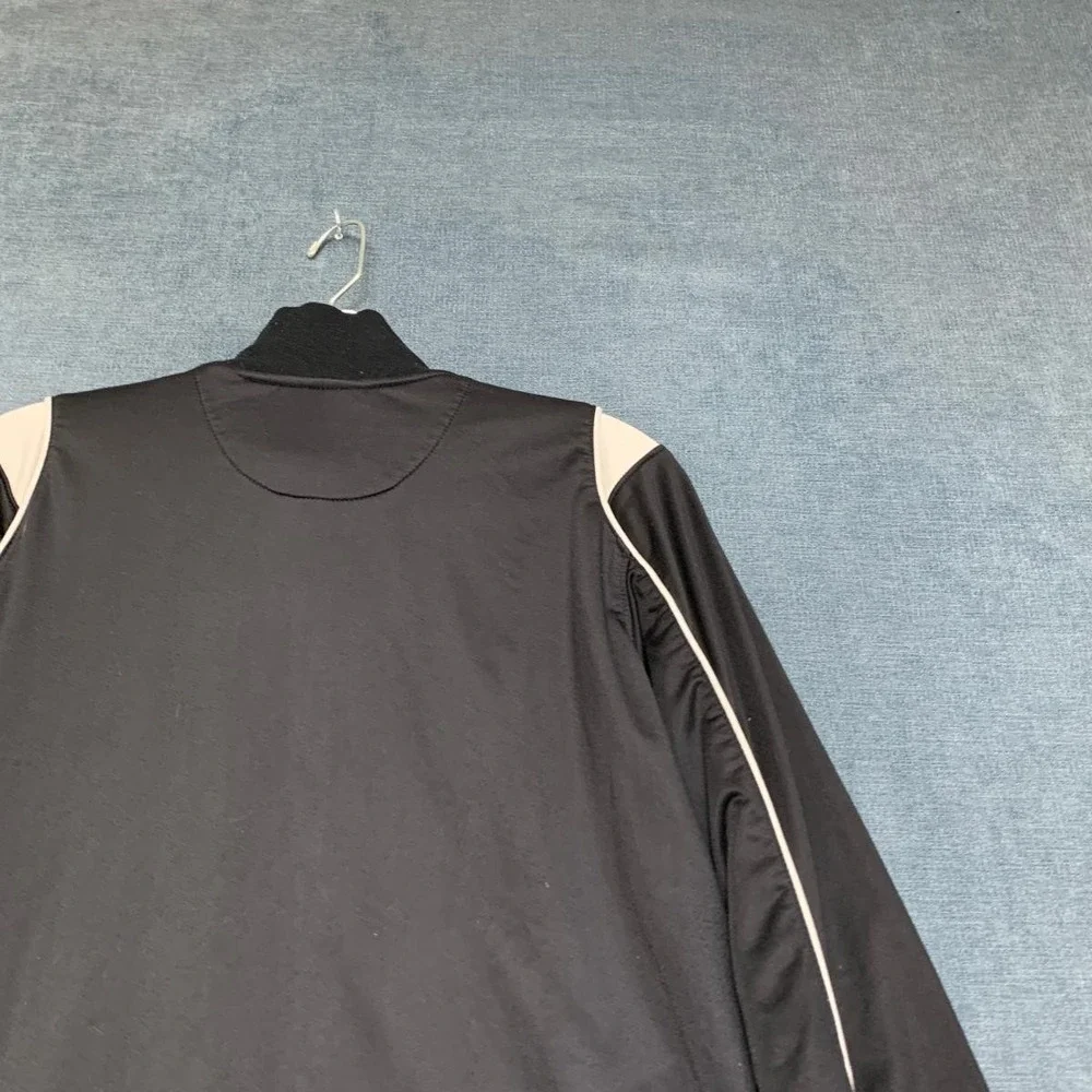 Reebok Track Jacket Men 2XS Black Performance Training Sporty Mock Neck Full Zip